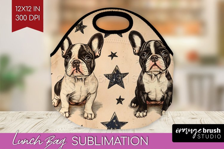 Cute Dogs Lunch Bag - Puppy Lunch Bug PNG Sublimation