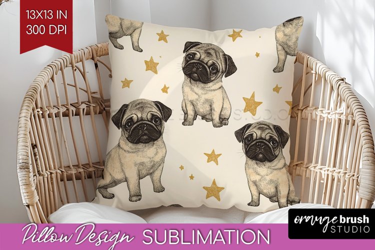 Cute Dogs Pillow Sublimation - Puppy Pillow Cover PNG