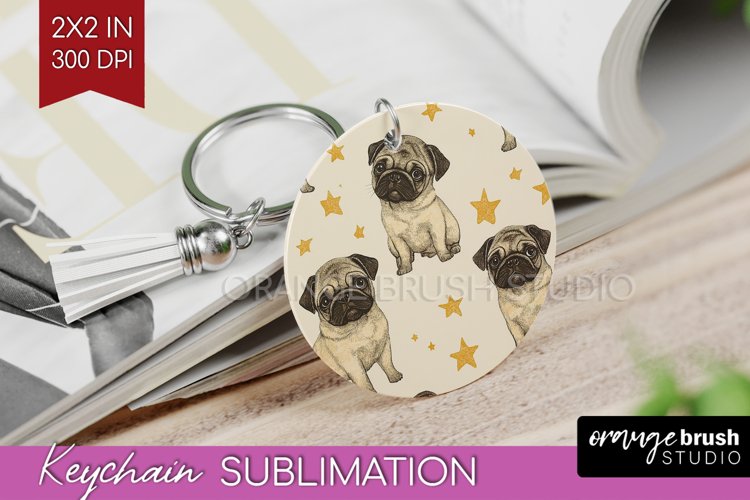 Cute Dogs Keychain PNG - Puppy Keychain Sublimation