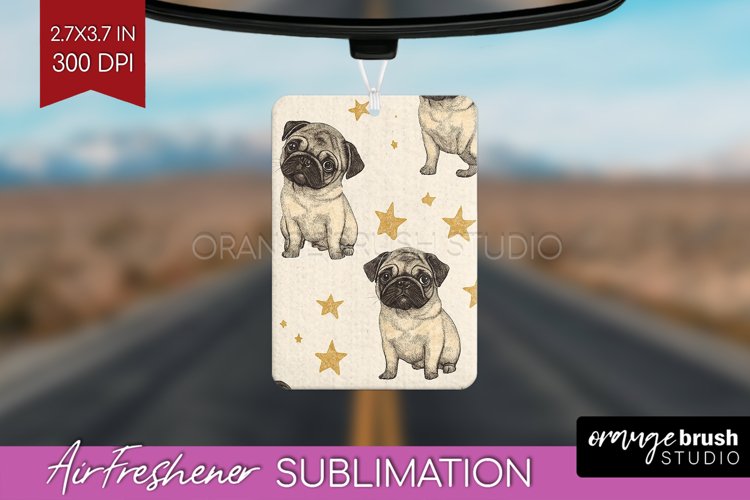 Cute Dogs Air Freshener PNG - Puppy PNG Sublimation example image 1