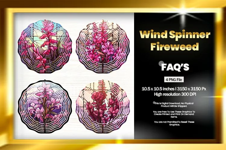 Fireweed Wind Spinner Sublimation - 04 Variations