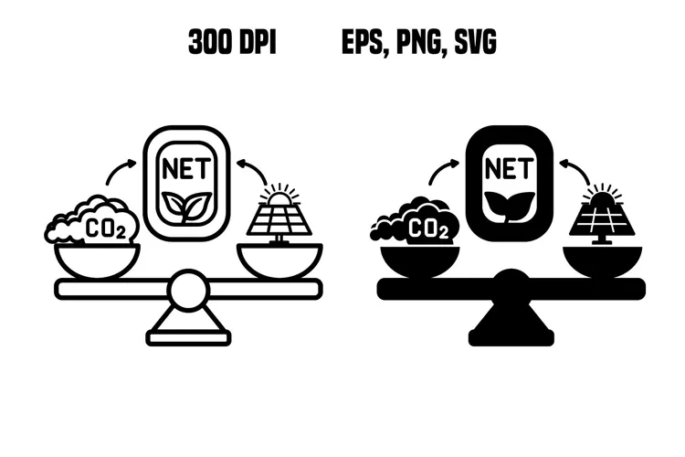 Net Zero Target Icons