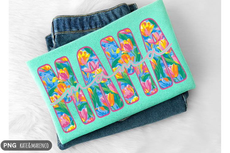 Floral Mama PNG | Mom Preppy PNG | Spring Summer Mama PNG