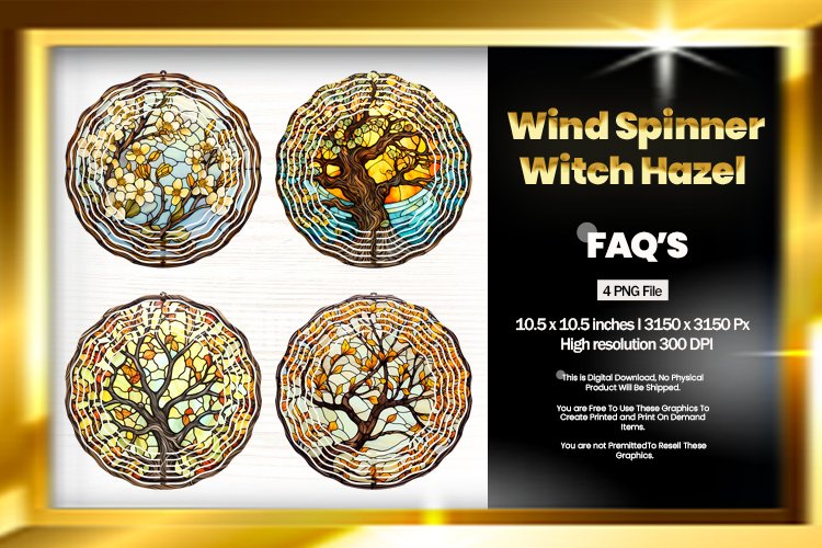 Witch Hazel Wind Spinner Sublimation - 04 Variations example image 1