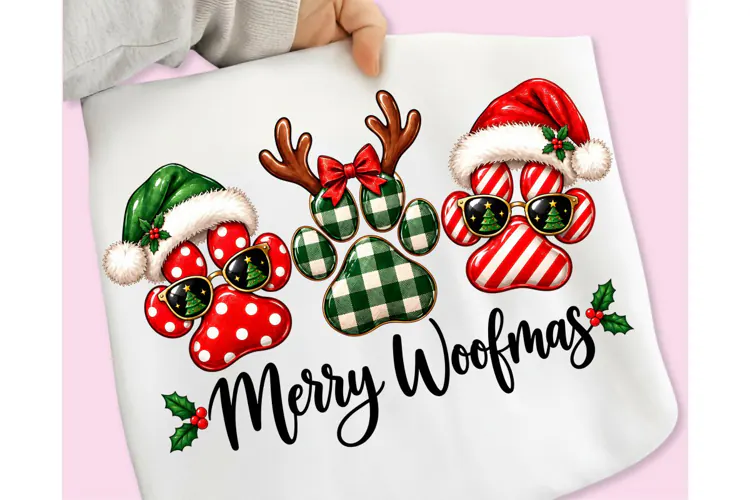 Merry Woofmas PNG, Funny Christmas PNG, Christmas PNG