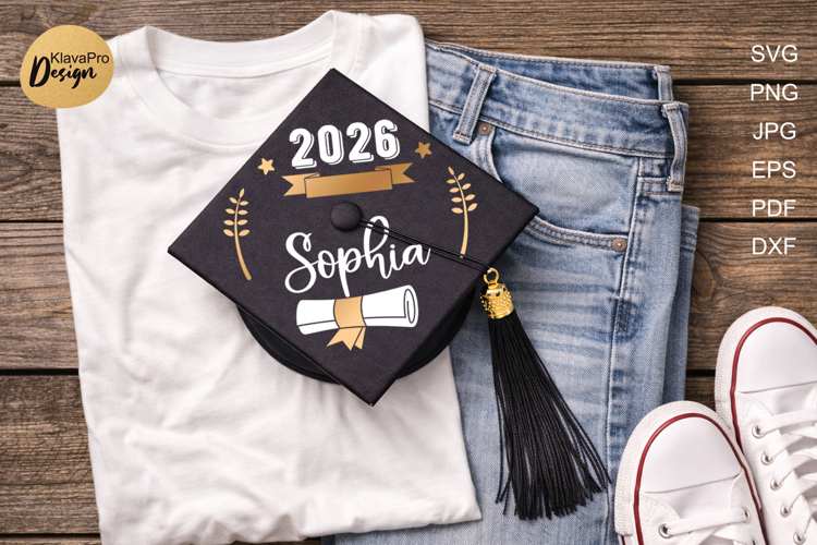 Stylish design for graduation hat | Graduation cap 2026 SVG