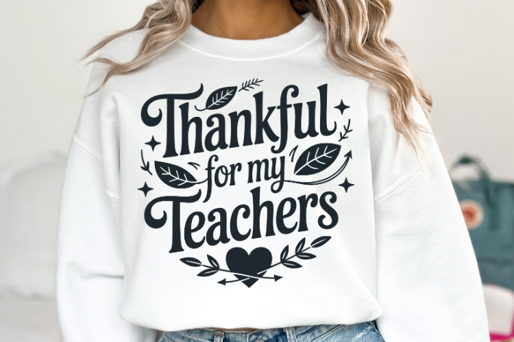 Thankful for my Teacher Svg | Thanksgiving Svg | Shirt Svg