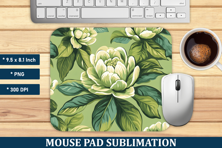 Vintage Flower Mouse Pad | Mouse Pad Sublimation