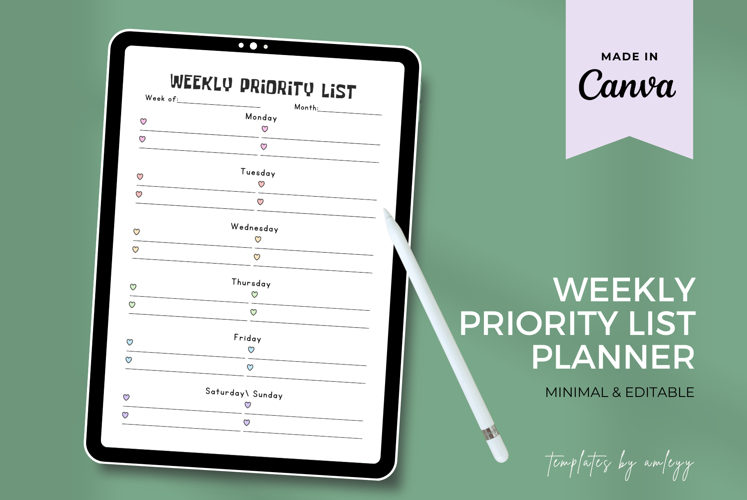 Weekly Digital Planner Templates