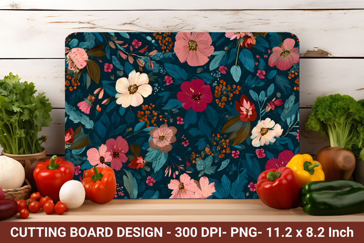 Cottage Garden Flower Cutting Board | Cutting Board png