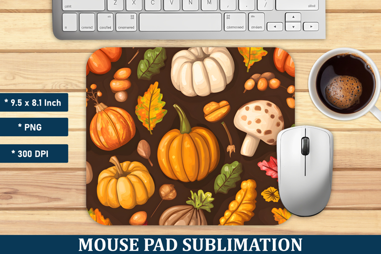 Fall Harvest Pattern Mouse Pad | Mouse Pad Sublimation