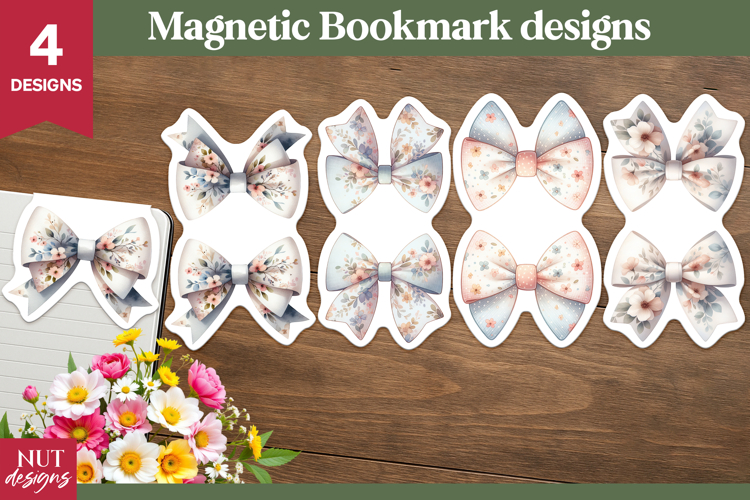 Spring Magnetic Bookmark Floral Bow Magnetic Bookmarks