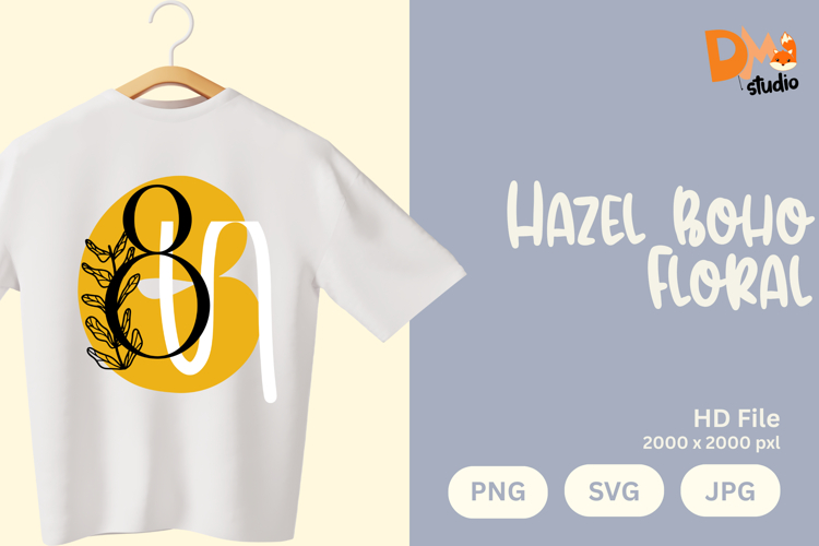 Hazel Boho Floral Monogram