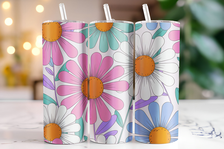 Flowers Tumbler Wrap | Sublimation | Tumblers
