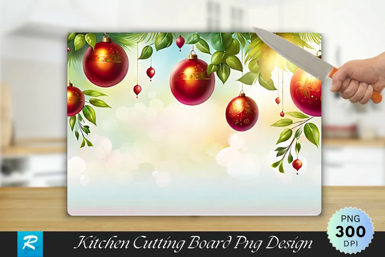 Christmas Cutting Board Sublimation Design