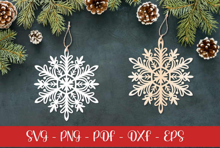 Snowflake laser SVG PNG| Christmas Snowflakes ornament