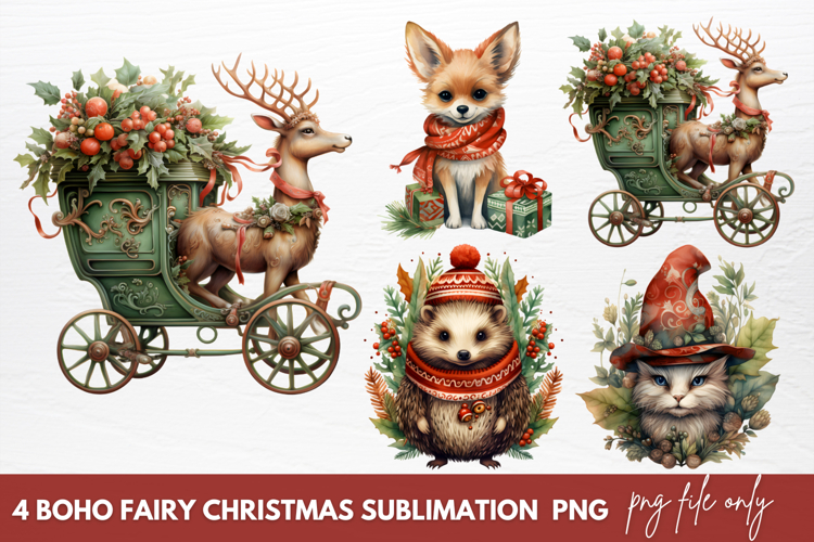 Boho Christmas Clipart Image 12