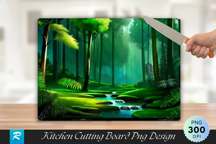 Nature Cutting Board Sublimation Design
