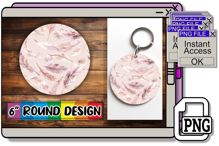 Floral Fusion: Round Sublimation Patterns Collection