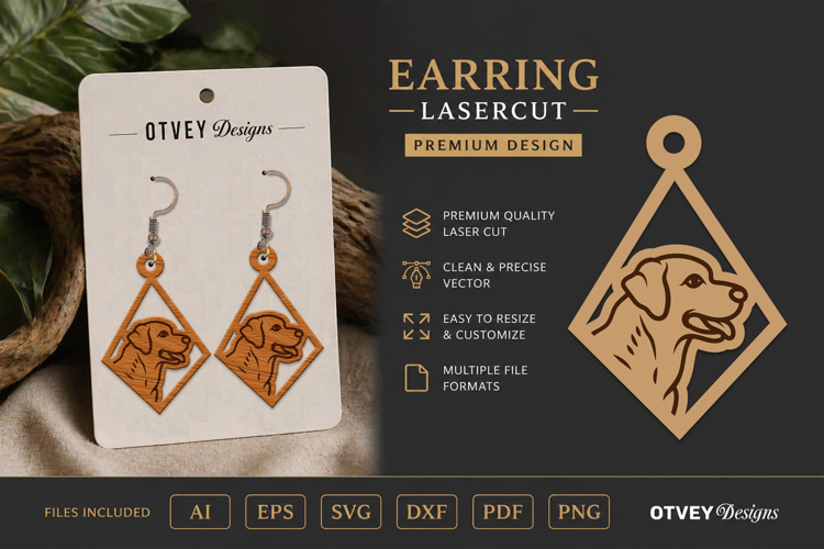 Dog Earring Laser Cut SVG| Cute Jewelry Design