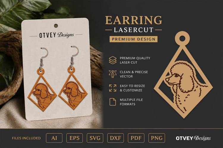 Dog Earring Laser Cut SVG| Cute Jewelry Design