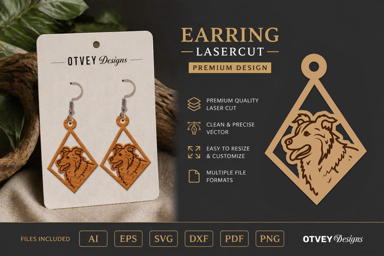 Dog Earring Laser Cut SVG| Cute Jewelry Design