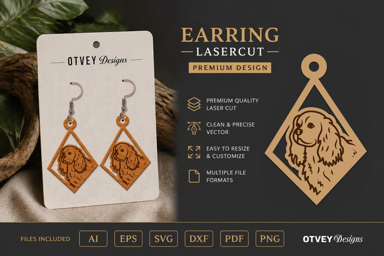 Dog Earring Laser Cut SVG| Cute Jewelry Design