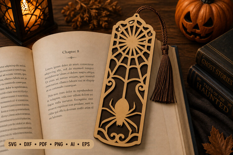 Halloween Bookmark Laser Cut SVG example image 1