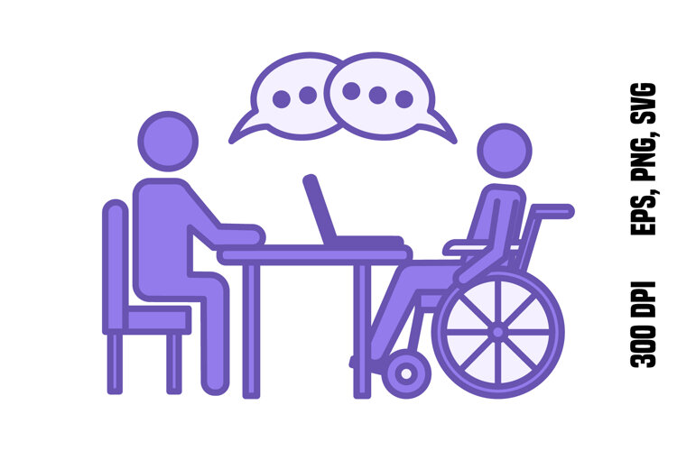 Purple Inclusive Workplace Icon example image 1