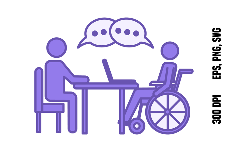 Purple Inclusive Workplace Icon