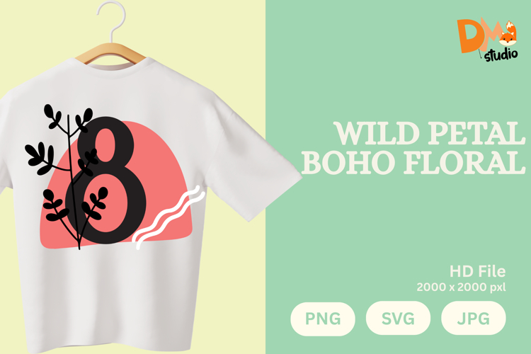 Wild Petal Boho Floral Monogram