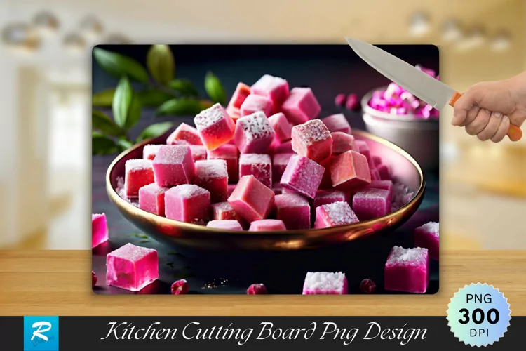 Turkish Delight Cutting Board Sublimation Design