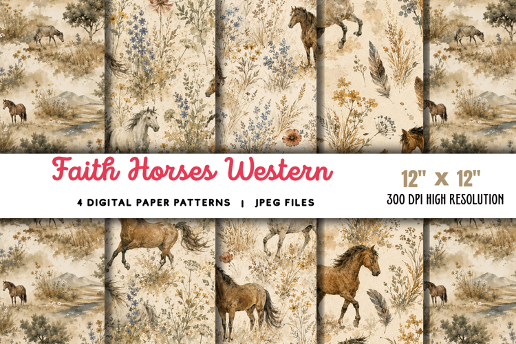 Faith Horses Western Junk Journal JPG