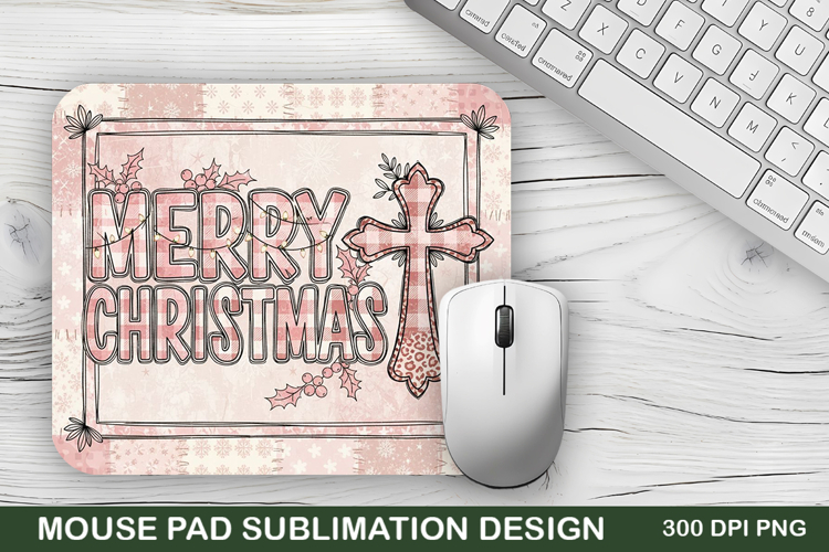 Merry Christmas Mouse Pad Sublimation - Christmas Design