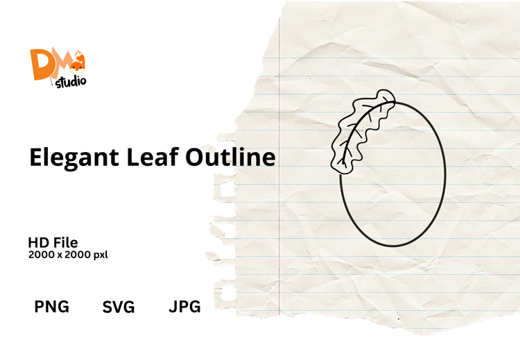 Elegant Leaf Outline Frame