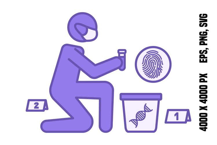 Purple Forensic Expert Icon