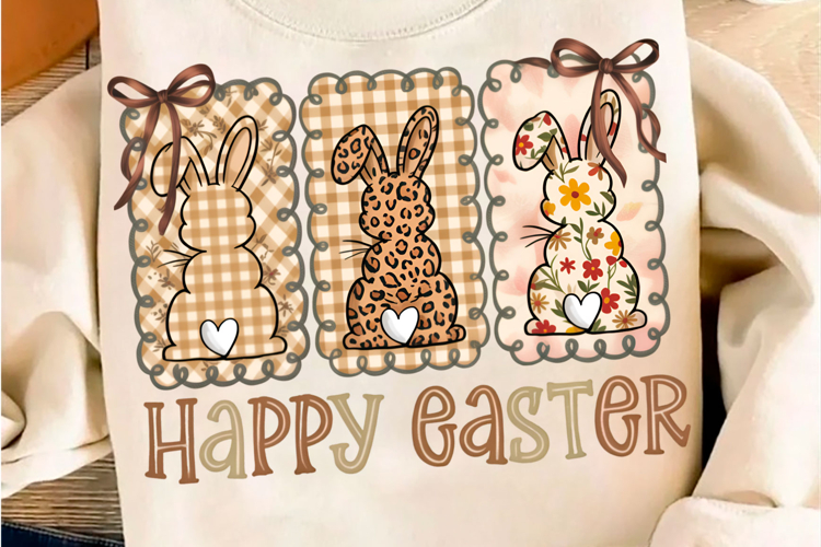 Leopard Happy Easter Bunny Coquette Png