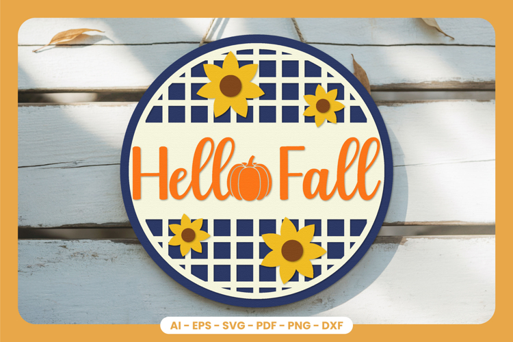 Fall Door Sign Lasercut - Fall Welcome Sign