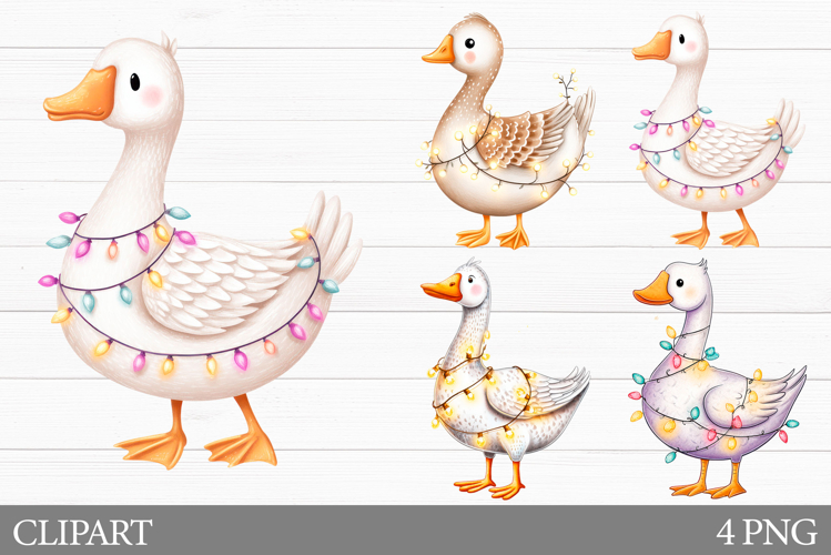 Christmas Goose Clipart. Christmas Clipart