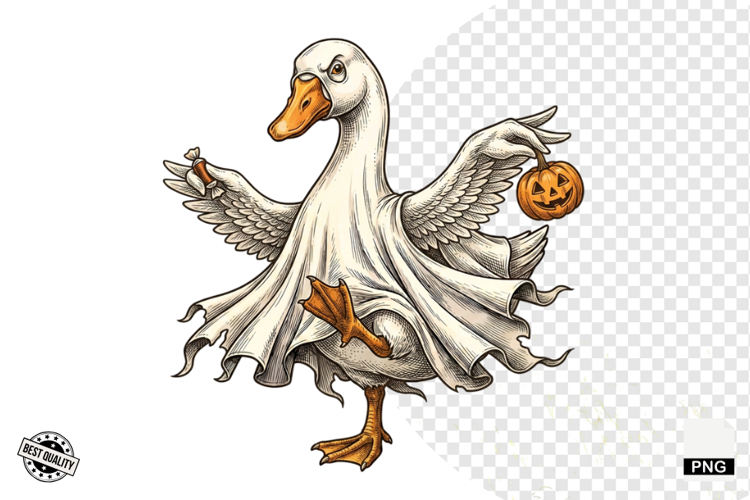 Halloween Ghost Goose PNG