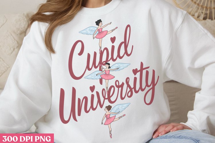 Cupid University PNG, Coquette Valentines Day Sublim