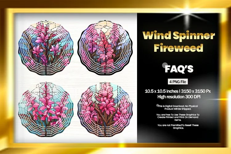 Fireweed Wind Spinner Sublimation - 04 Variations