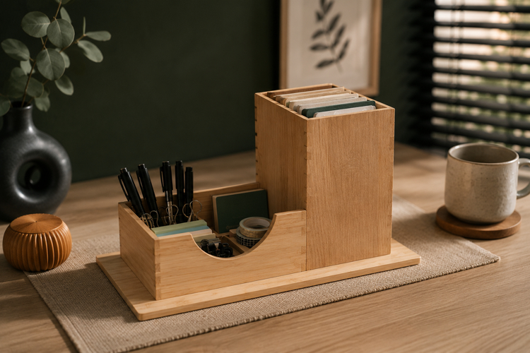Wooden Desk Organizer Laser Cut SVG