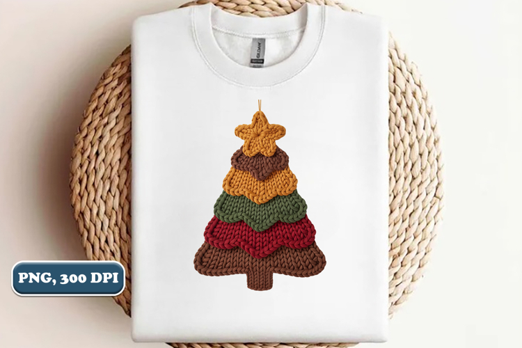 Crochet Yarn Christmas Tree PNG, Christmas tree PNG