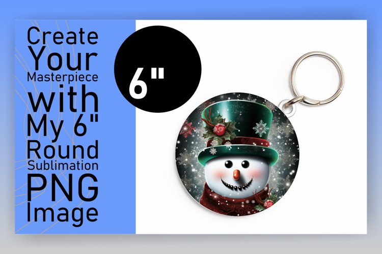 Winter Holiday Round Ornament Sublimation Designs