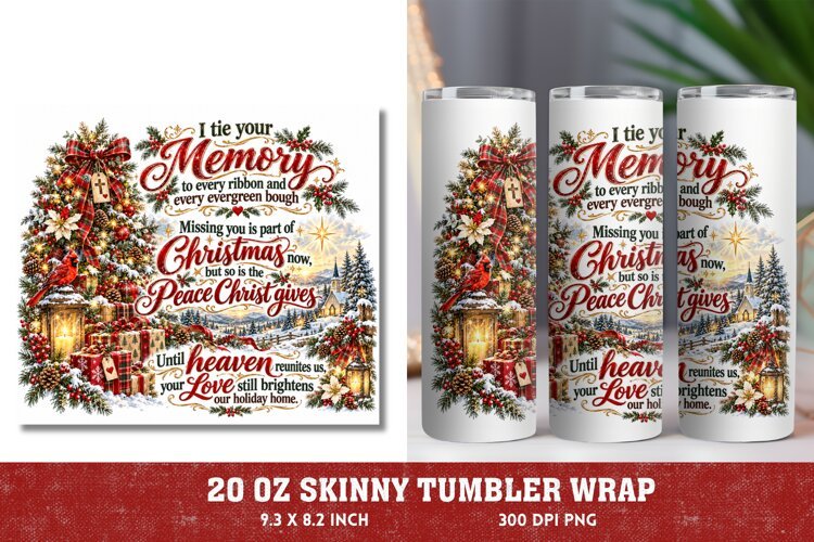 Light of the World 20oz Tumbler Wrap, Christian Christmas Na example image 1