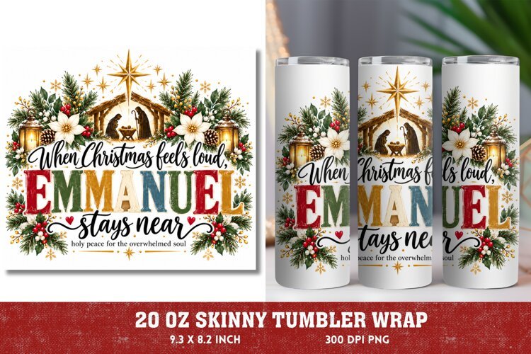 Jesus Brings Calmer Christmas PNG, Breathe Deep Christian Ch example image 1