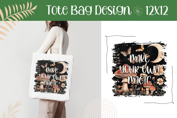 Cartoon Mushrooms Illustration, Make Your Own Magic PNG