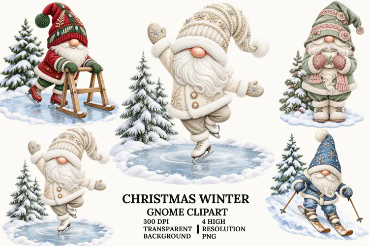 Christmas Tree Clipart with Bows, Ornaments and Star Topper