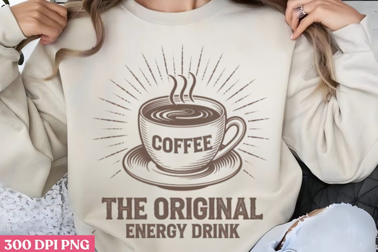 Coffee, the original PNG, Retro Funny Coffee Sublimat